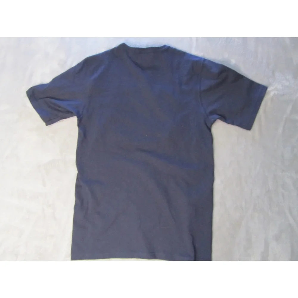 Champion Mens Navy Blue Chenille Big Logo Patch Short Sleeve T-Shirt Small - Picture 2 of 5